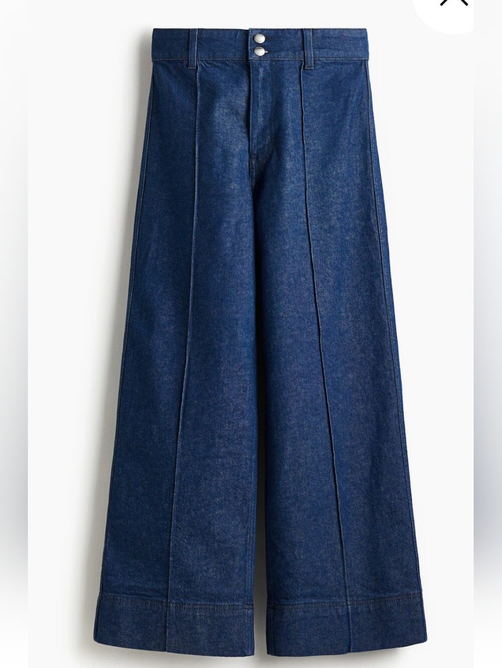 H&M Dark Blue Wide-Leg Jeans